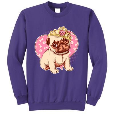 Cute Princess Pug Dog Sweatshirt