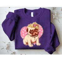 Cute Princess Pug Dog Sweatshirt