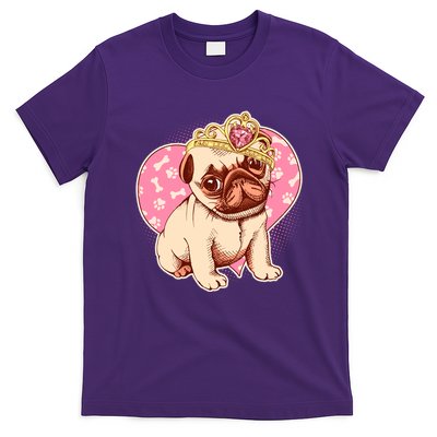 Cute Princess Pug Dog T-Shirt