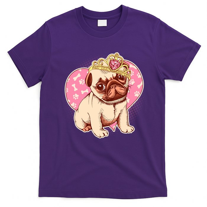 Cute Princess Pug Dog T-Shirt