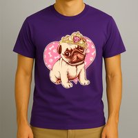 Cute Princess Pug Dog T-Shirt