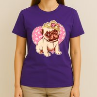 Cute Princess Pug Dog T-Shirt