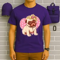 Cute Princess Pug Dog T-Shirt