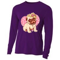 Cute Princess Pug Dog Cooling Performance Long Sleeve Crew