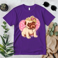 Cute Princess Pug Dog Premium T-Shirt
