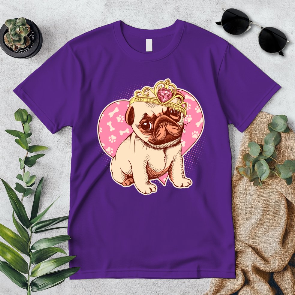 Cute Princess Pug Dog Premium T-Shirt
