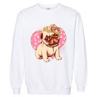 Cute Princess Pug Dog Garment-Dyed Sweatshirt
