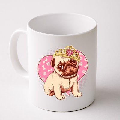 Cute Princess Pug Dog Coffee Mug