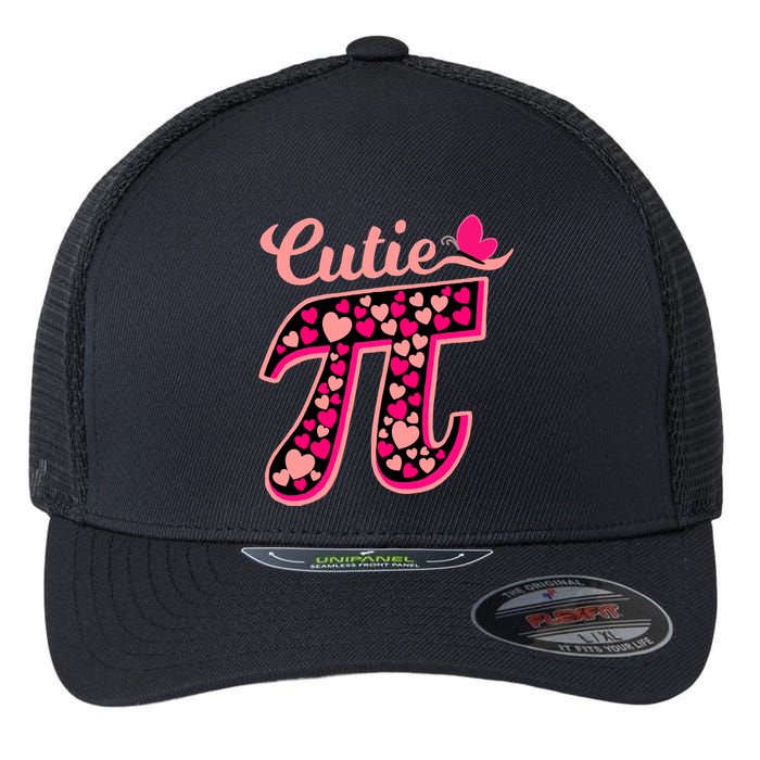 Cutie Pie Pie Day Shirt Butterfly And Hearts Flexfit Unipanel Trucker Cap