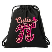 Cutie Pie Pie Day Shirt Butterfly And Hearts Drawstring Bag