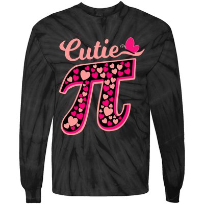 Cutie Pie Pie Day Shirt Butterfly And Hearts Tie-Dye Long Sleeve Shirt