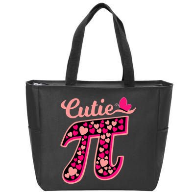 Cutie Pie Pie Day Shirt Butterfly And Hearts Zip Tote Bag