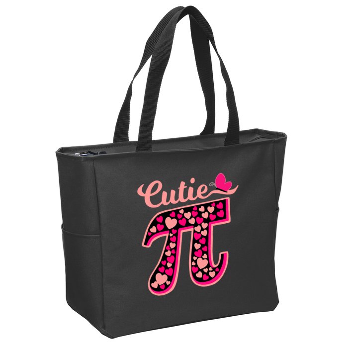 Cutie Pie Pie Day Shirt Butterfly And Hearts Zip Tote Bag