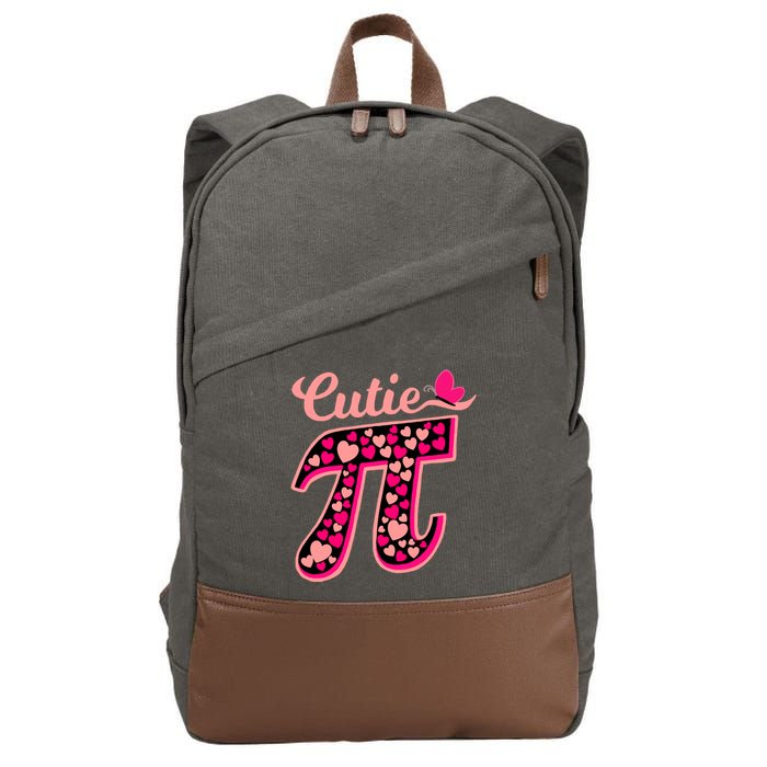 Cutie Pie Pie Day Shirt Butterfly And Hearts Cotton Canvas Backpack
