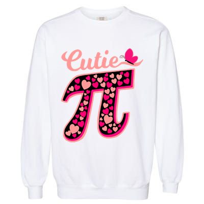 Cutie Pie Pie Day Shirt Butterfly And Hearts Garment-Dyed Sweatshirt