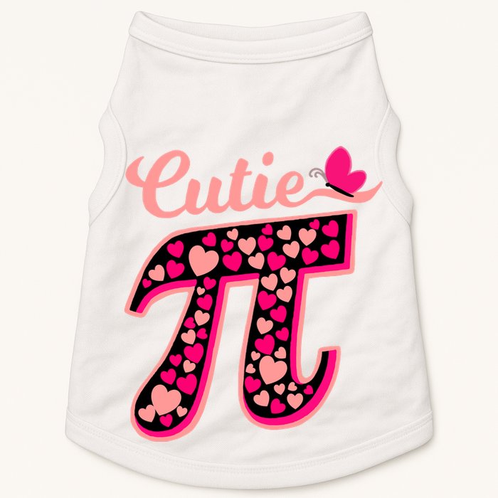 Cutie Pie Pie Day Shirt Butterfly And Hearts Doggie Tank