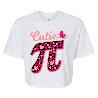 Cutie Pie Pie Day Shirt Butterfly And Hearts Bella+Canvas Jersey Crop Tee