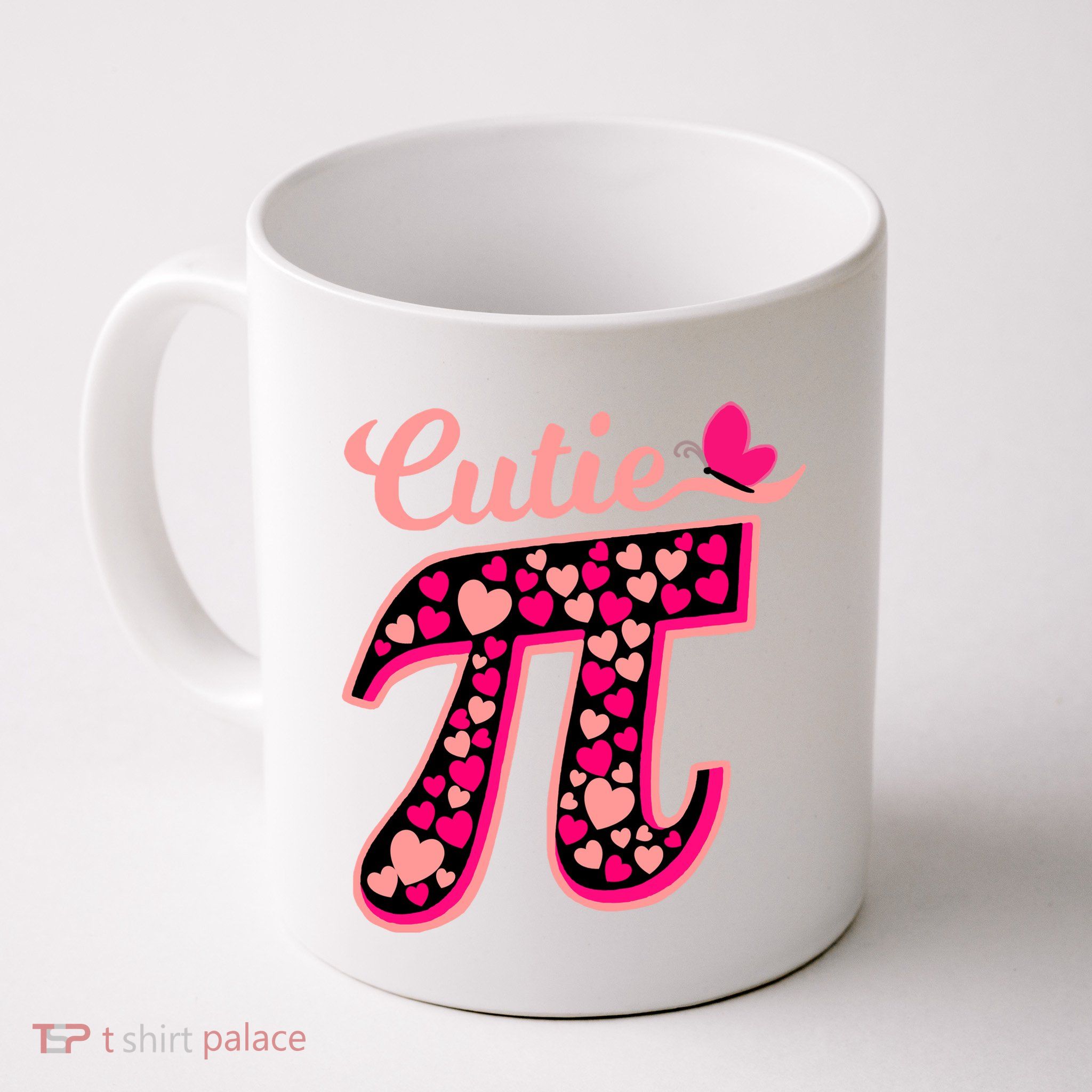 Cutie Pie Pie Day Shirt Butterfly And Hearts Coffee Mug