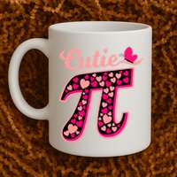 Cutie Pie Pie Day Shirt Butterfly And Hearts Mug