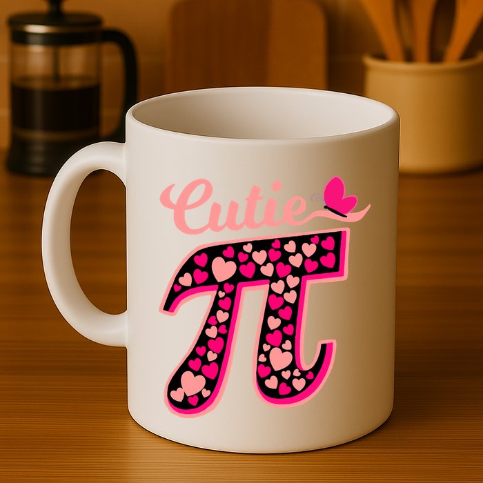 Cutie Pie Pie Day Shirt Butterfly And Hearts Mug