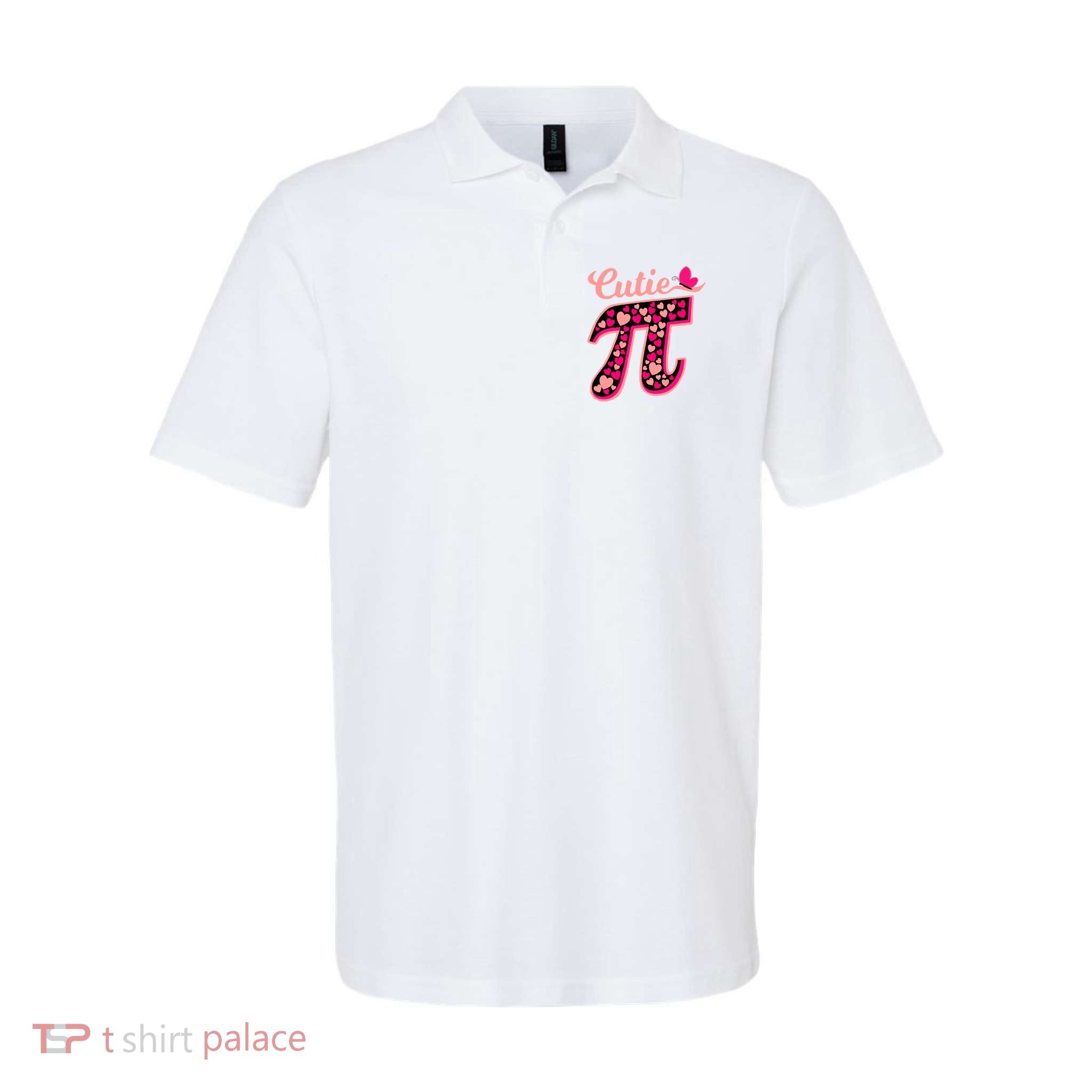 Cutie Pie Pie Day Shirt Butterfly And Hearts Polo