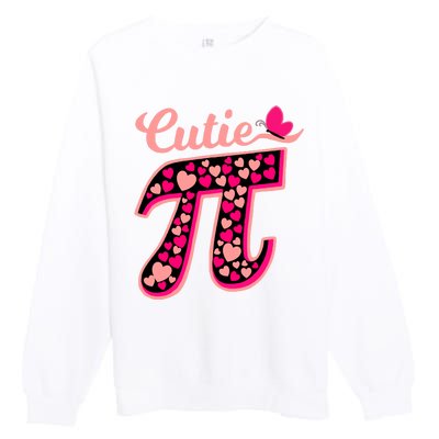 Cutie Pie Pie Day Shirt Butterfly And Hearts Premium Crewneck Sweatshirt