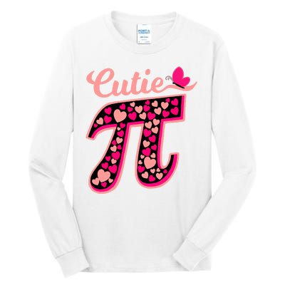 Cutie Pie Pie Day Shirt Butterfly And Hearts Tall Long Sleeve T-Shirt