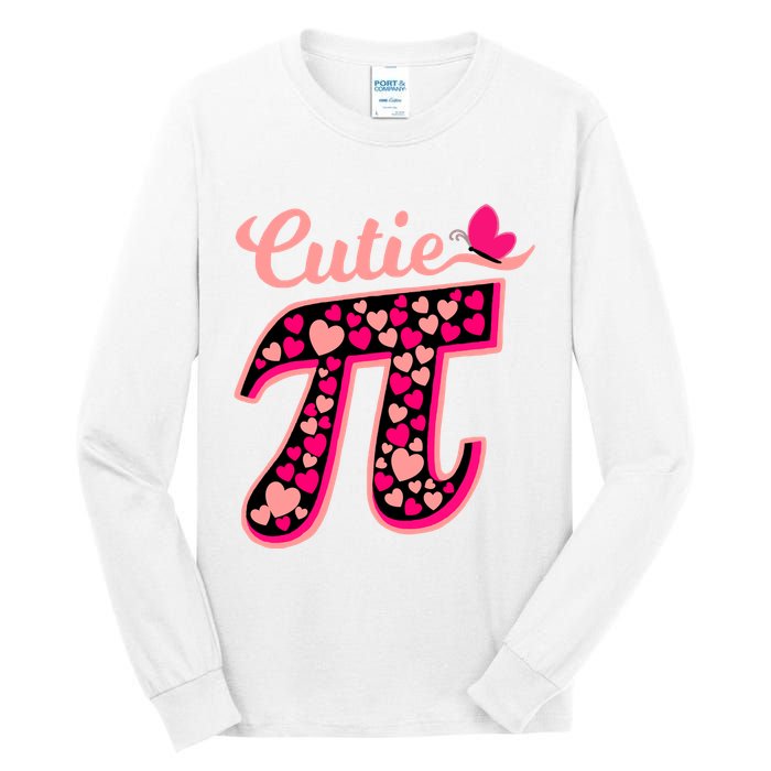 Cutie Pie Pie Day Shirt Butterfly And Hearts Tall Long Sleeve T-Shirt