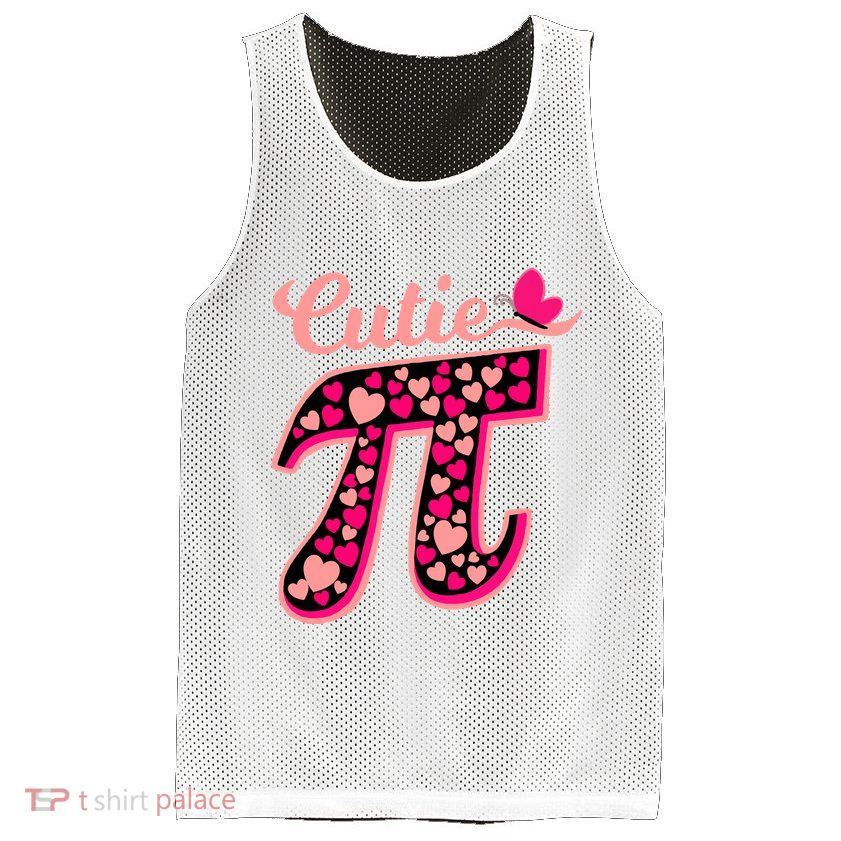 Cutie Pie Pie Day Shirt Butterfly And Hearts Mesh Reversible Basketball Jersey Tank