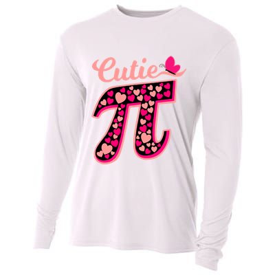 Cutie Pie Pie Day Shirt Butterfly And Hearts Cooling Performance Long Sleeve Crew