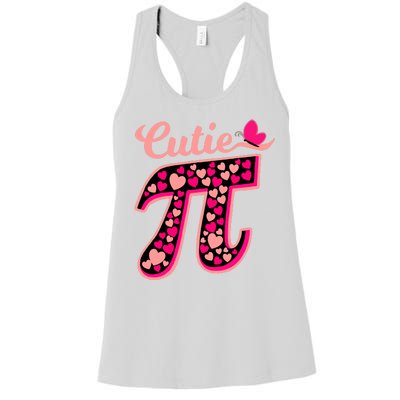 Cutie Pie Pie Day Shirt Butterfly And Hearts Women's Racerback Tank