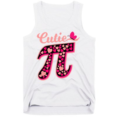 Cutie Pie Pie Day Shirt Butterfly And Hearts Tank Top