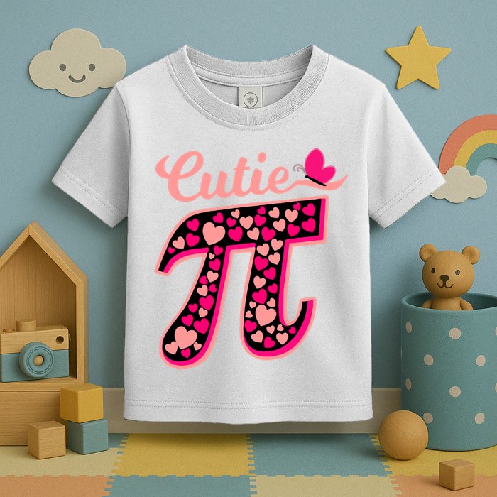 Cutie Pie Pie Day Shirt Butterfly And Hearts Toddler T-Shirt