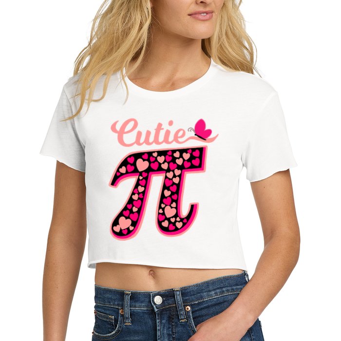 Cutie Pie Pie Day Shirt Butterfly And Hearts Crop Top