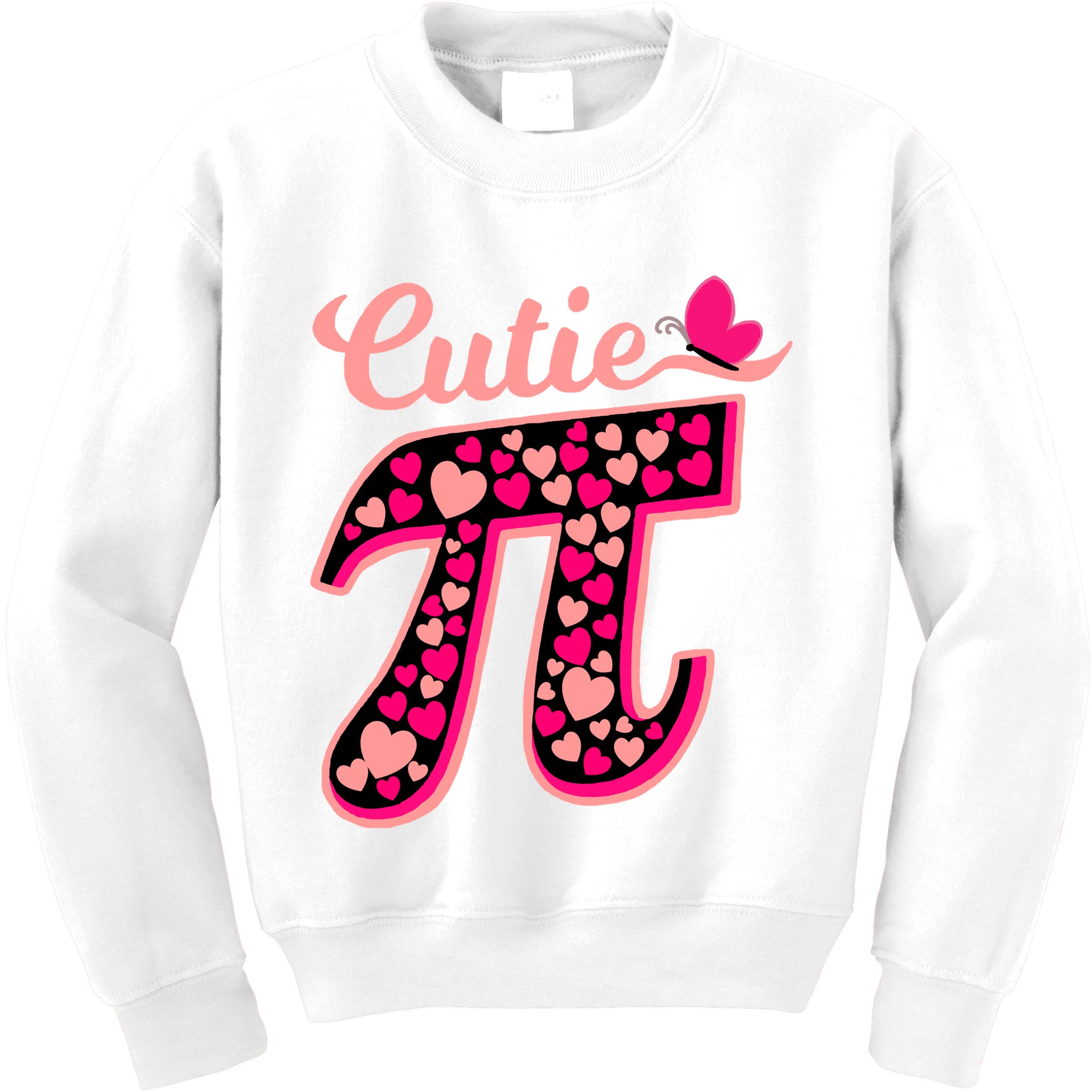 Cutie Pie Pie Day Shirt Butterfly And Hearts Kids Sweatshirt