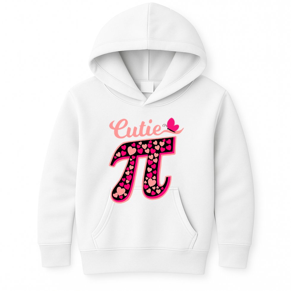 Cutie Pie Pie Day Shirt Butterfly And Hearts Kids Hoodie