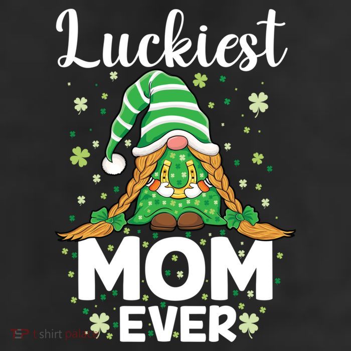 Check Plaid Pattern Luckiest Mom Ever St Patrick Day Gnomes Gift Cool Comfort Performance Bucket Hat