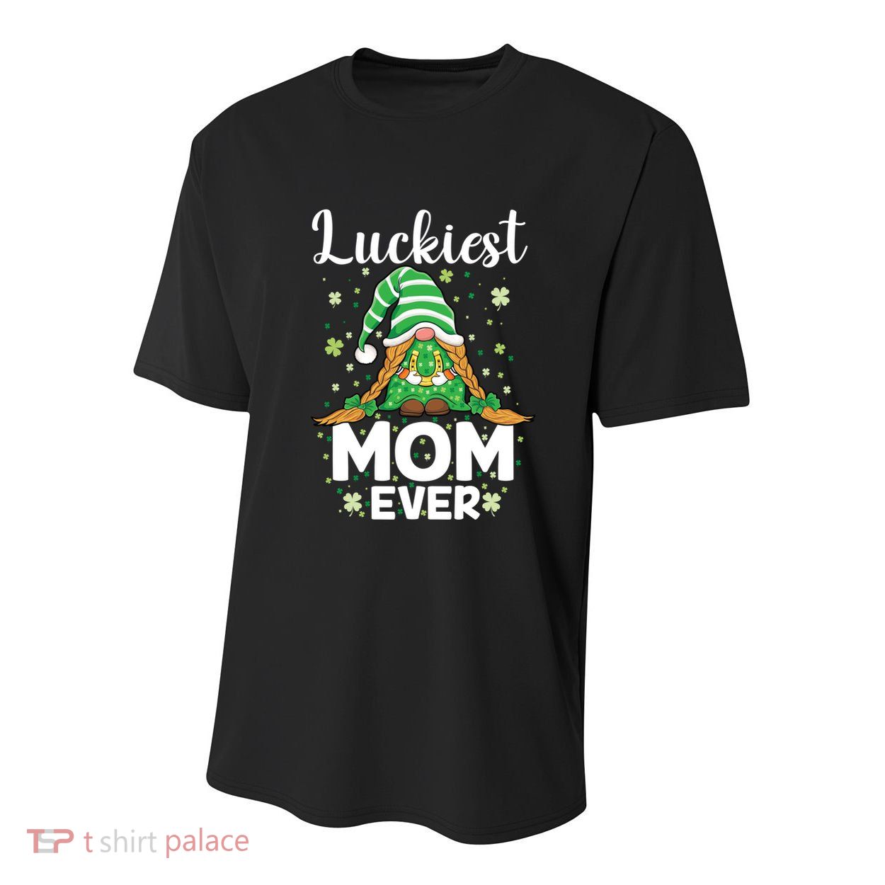 Check Plaid Pattern Luckiest Mom Ever St Patrick Day Gnomes Gift Youth Performance Sprint T-Shirt