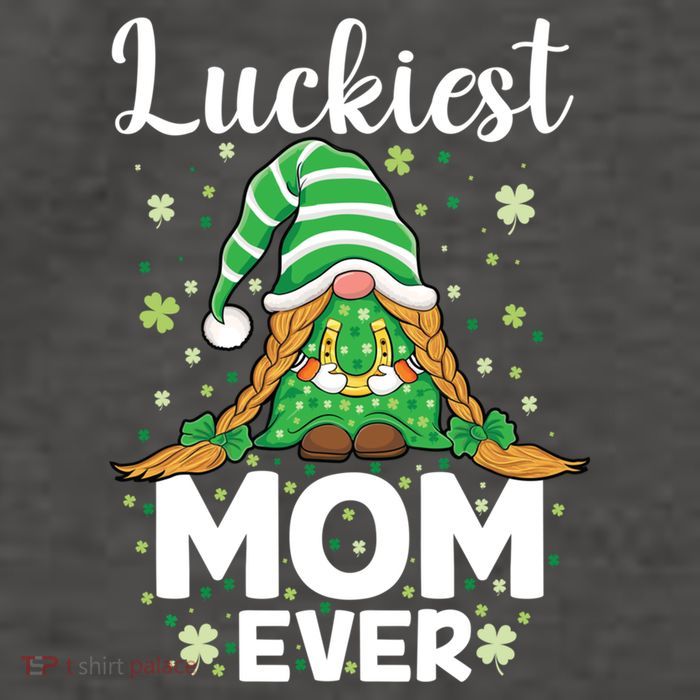 Check Plaid Pattern Luckiest Mom Ever St Patrick Day Gnomes Gift Vector Backpack