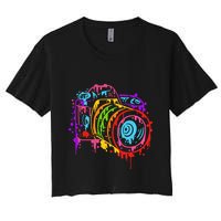 Camera Photograph Photography Making Pictures Art Artist Women's Crop Top Tee