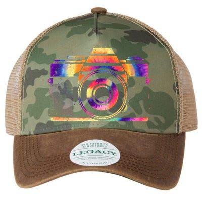 Camera Photographer Photographers Photography Creative Gift Legacy Tie Dye Trucker Hat