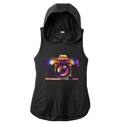 Camera Photographer Photographers Photography Creative Gift Ladies PosiCharge Tri-Blend Wicking Draft Hoodie Tank