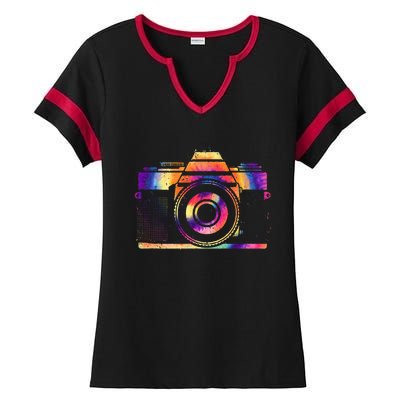 Camera Photographer Photographers Photography Creative Gift Ladies Halftime Notch Neck Tee