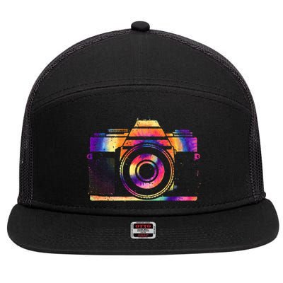 Camera Photographer Photographers Photography Creative Gift 7 Panel Mesh Trucker Snapback Hat