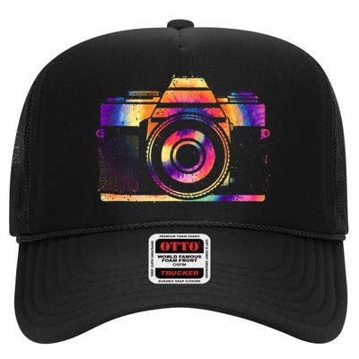 Camera Photographer Photographers Photography Creative Gift High Crown Mesh Back Trucker Hat