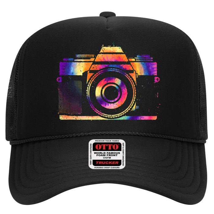 Camera Photographer Photographers Photography Creative Gift High Crown Mesh Back Trucker Hat