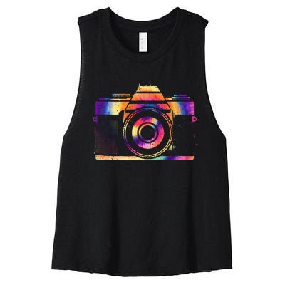 Camera Photographer Photographers Photography Creative Gift Women's Racerback Cropped Tank