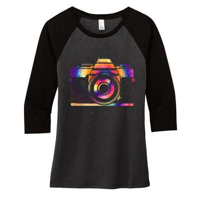 Camera Photographer Photographers Photography Creative Gift Women's Tri-Blend 3/4-Sleeve Raglan Shirt