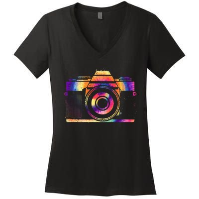 Camera Photographer Photographers Photography Creative Gift Women's V-Neck T-Shirt