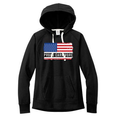 Carnivore Protein Pride Usa Us Flag Diet Meat Eater Keto Women's Fleece Hoodie